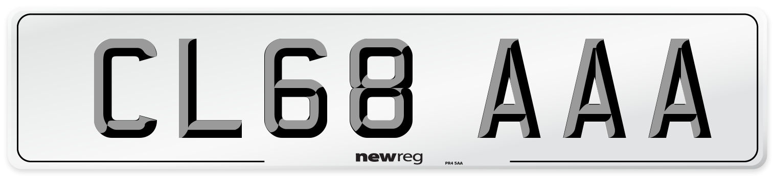 CL68 AAA Number Plate from New Reg